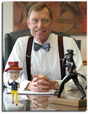 The man behind the bowtie Jerry Farley has been president of Washburn University since 1997. He plans on staying an Ichabod as long as possible.
