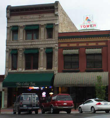 The Celtic Fox, located at 118 S.W. Eighth St., is the location for the Jayhawk Theatre Revival. The 120-year-old building, which has previously been home to the Kansas Newspaper Union and the Washburn Law School, is the first downtown restaurant to offer outdoor dining.
