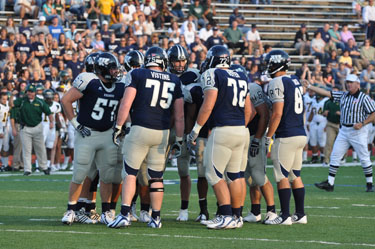 Huddle buddies The offensive line has made protecting the quarterback their number one priority, allowing only three sacks in their first five games. The rushing game is quite healthy, as well, as the Ichabods average 4.9 yards per rush.
