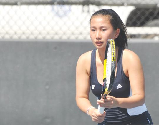 Senior netter Trang Le Nyugen and the Washburn Lady Blues tennis team won the MIAA Tournament this season.
