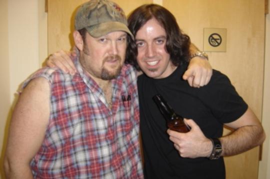 Dan Cummins poses with Larry the Cable Guy, who he toured with in 2004 and 2005.
