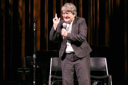 Not in our name Sister Helen Prejean gives an impassioned speech against the death penalty. Prejean is the author of “Dead Man Walking.”
