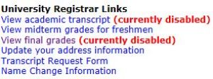 Fall semester grades accessible Thursday