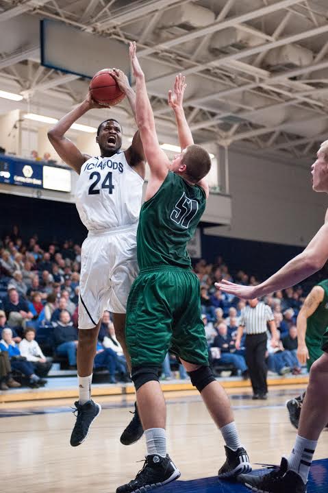Stephon Drane goes up for a shot against Northwest Missouri State University. Drane transferred from Western Kentucky to become an Ichabod.