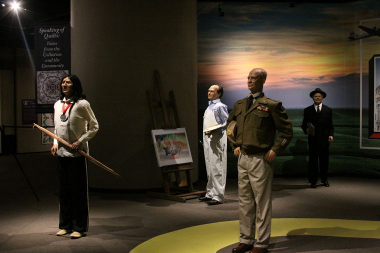 Satanta, William Allen White, Dwight D. Eisenhower and John Steuart Curry all presented for the Real People. Real Stories exhibit at the Kansas History Museum. This exhibit was created for the museums celebration of 30 years. 