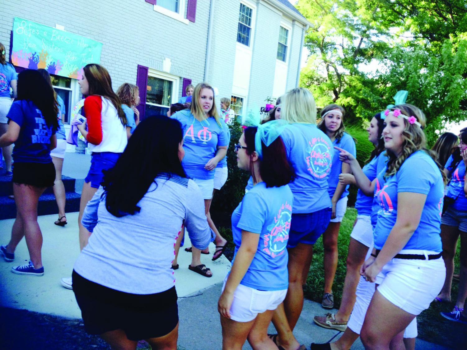 Washburn sororities celebrate Bid Day with new sisters