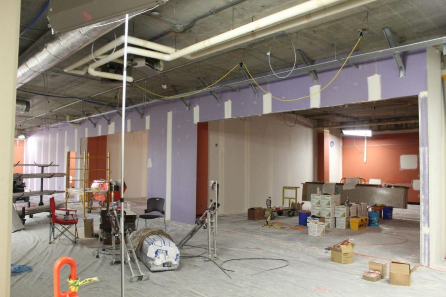 Construction on the third floor of Mabee Library has been underway throughout the summer. The math department will use one of the three new classrooms for a more active and interactive learning environment.