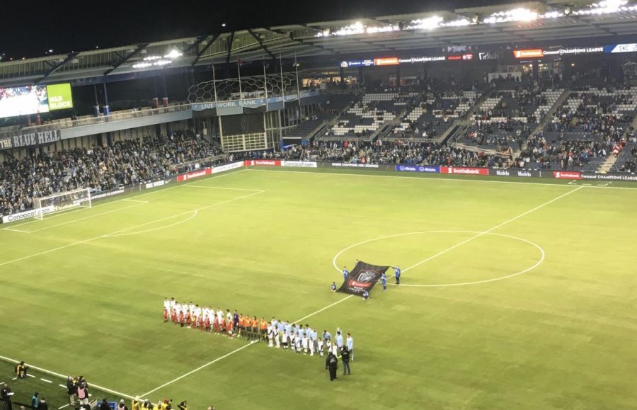 Sporting home: Sporting Kansas City starts pregame rituals before the Concacaf Champions League matchup with Toluca. Sporting KC won, 3-0. 