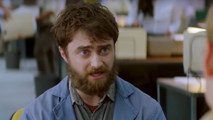Heavens gate: The latest promising sitcom is Miracle Workers. Pictured is Craig (portrayed by Daniel Radcliffe), one of the protagonists of the series.