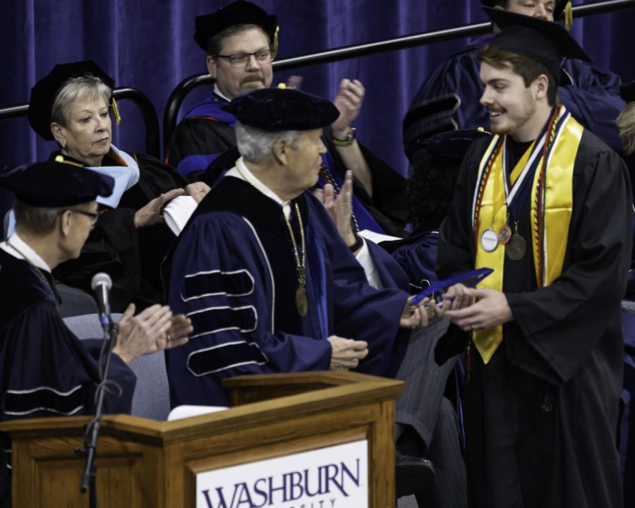 Sibberson Award winner: Jonathan Barnell receives the prestigious Sibberson Award at fall graduation Dec. 13, 2019. Barnell graduated with a 4.0 GPA and plans to attend graduate school to obtain a doctorate degree.