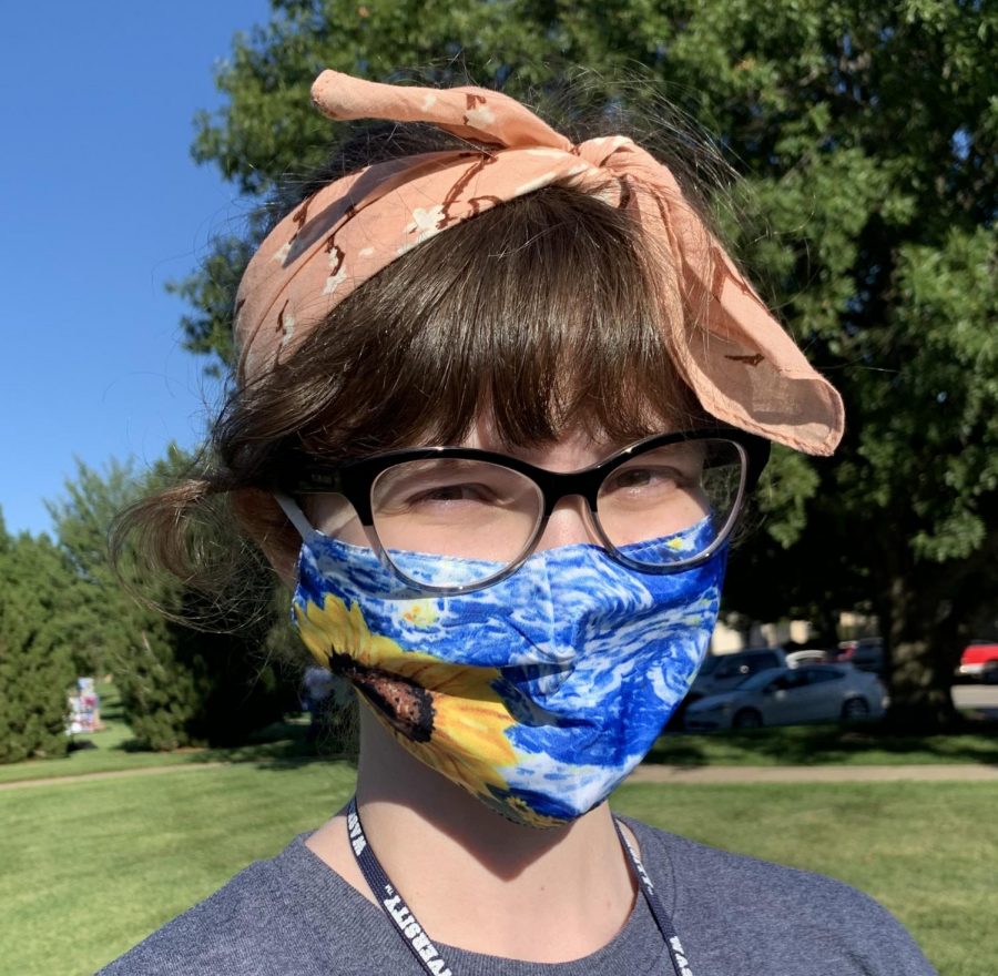 Luzianne Stafford got her mask from her neighbor.
