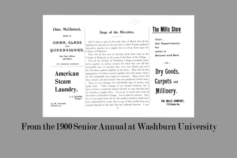 image of a page from 1900 senior annual from Washburn College