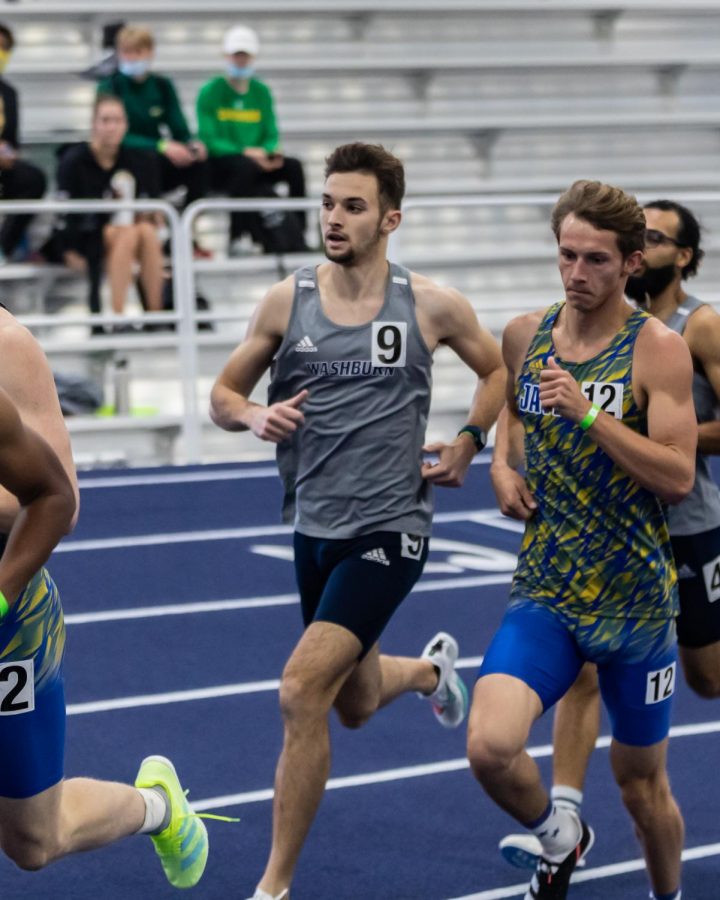 Ready, Start, Go: Ichabod Pau Borillo Febrer works his way to the front of the pack in the mens 1K. Febrer finished the race in 3rd place with a time of 2:54.94.