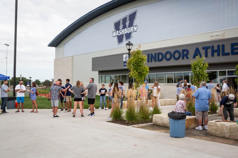 BBQ kickoff: On Aug. 29, Washburn hosted a sports kickoff inviting student-athletes and family members to come out and tour the new facility.