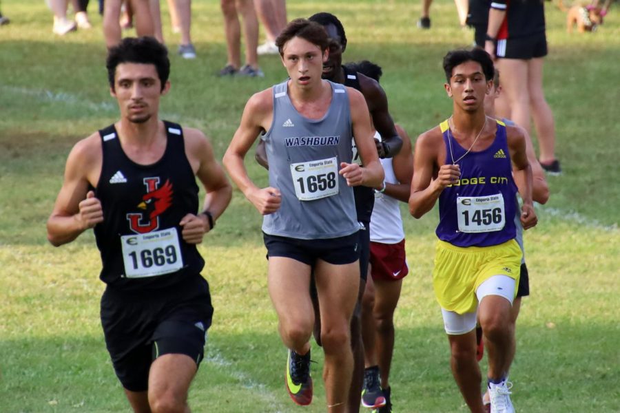 laser focused: Cooper Griffin runs with fire in his eyes, focused on taking the next place. Cooper finished 37th with a time of 28:12.5.