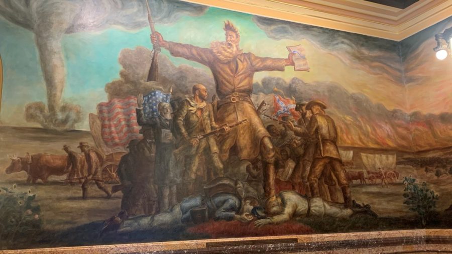 On display: The Topeka Capitol building is host to many murals including this one by John Curry.