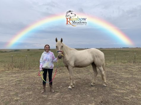 Jordan Noller adopts a horse, Teagan,  from Rainbow Meadows. Teagan was brought to Rainbow Meadows in 2017 where eh has grown to be a gentle giant.