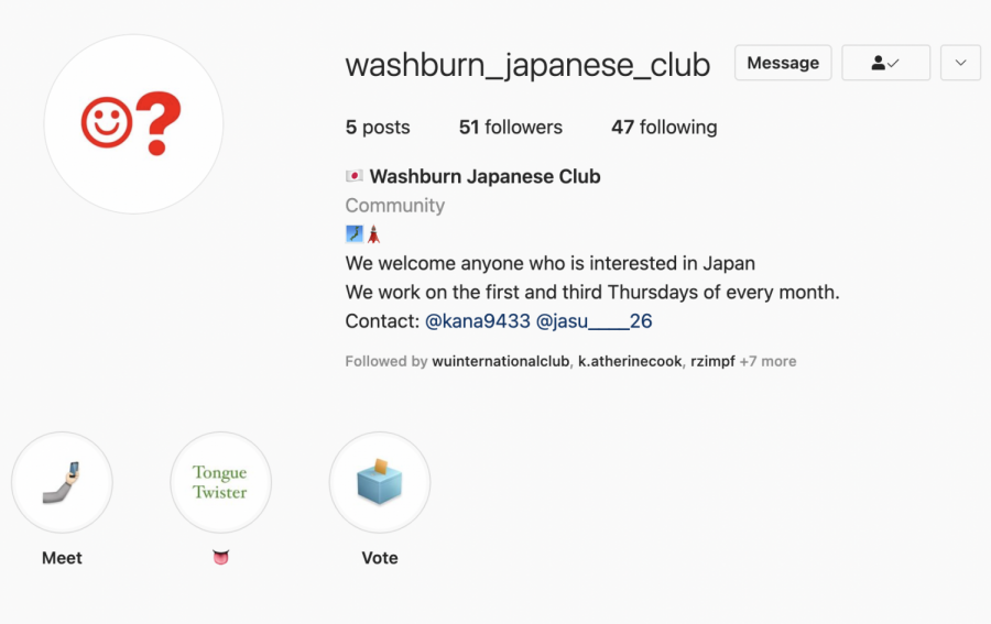 Japanese club is a new student organization at Washburn. All students are welcome to attend and learn more about Japanese culture.