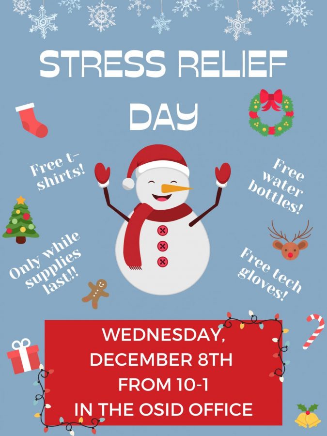 Stop by the OSID office in the Memorial Union on Wednesday, Dec. 8 for some free goodies. Students can stop by anytime from 10 a.m. - 1 p.m.