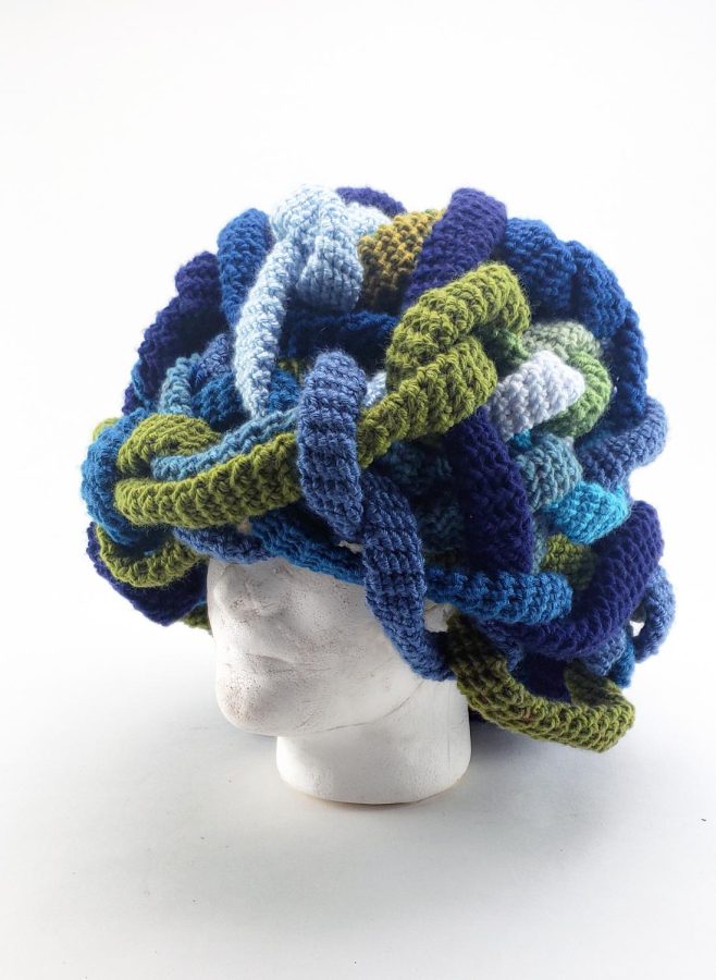 One of Lindman’s first pieces tht personifies anxiety. Lindman will be presenting her exhibit beginning May 6 in the Mulvane Art Museum.