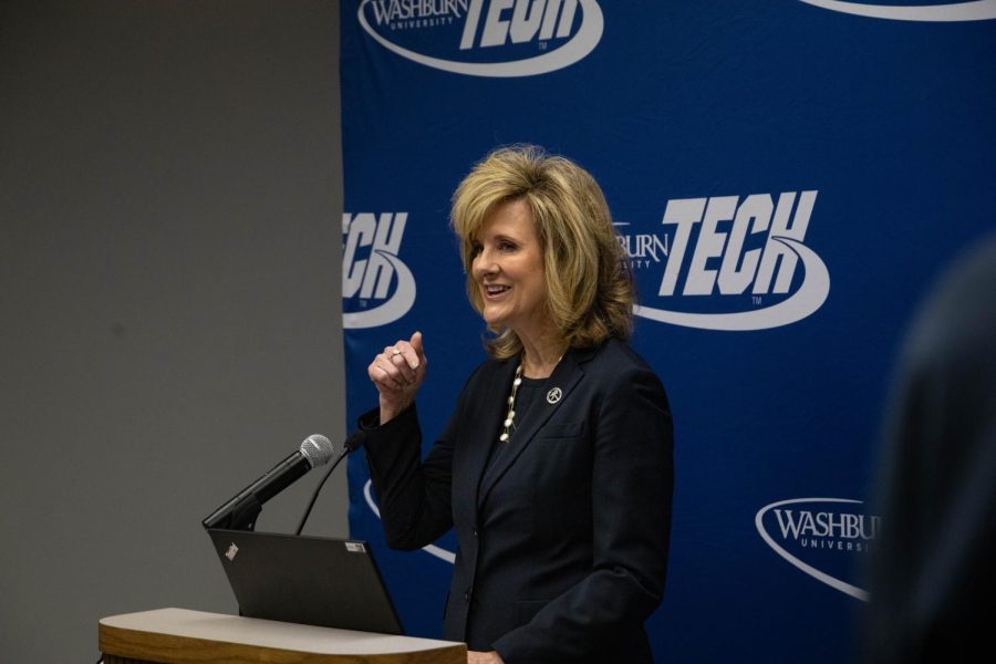 JuliAnn Mazachek, vice president of academic affairs at Washburn University, talks about the national days origin at Washburn Tech. National Technical Letter of Intent Signing Day began at Washburn Tech nine years ago and now more than 60 institutions across the nation participate.