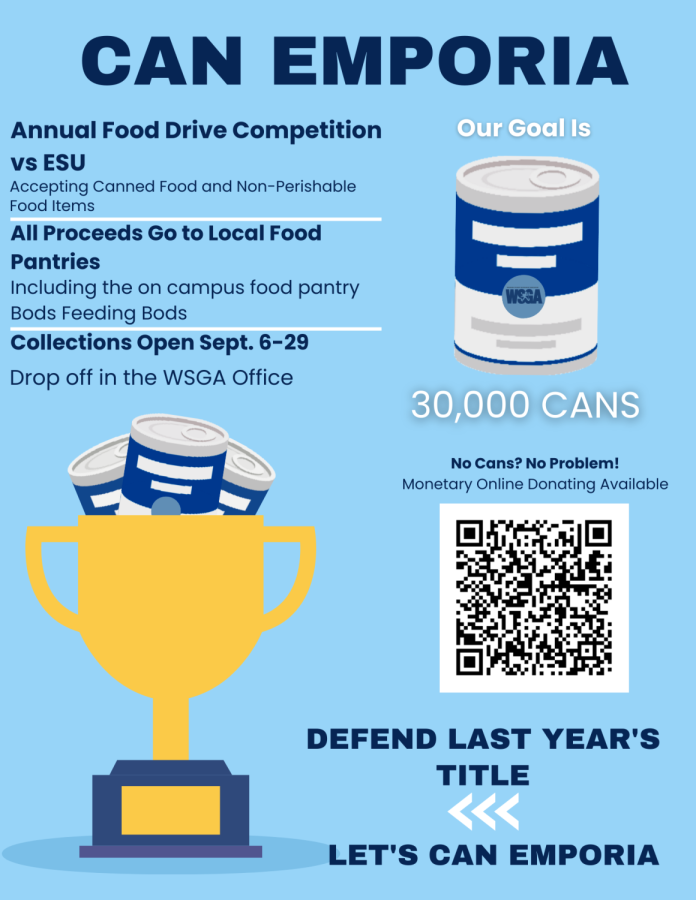 Participants can now donate online by scanning the QR code for Can Emporia. Donations will be accepted until Sept. 29.