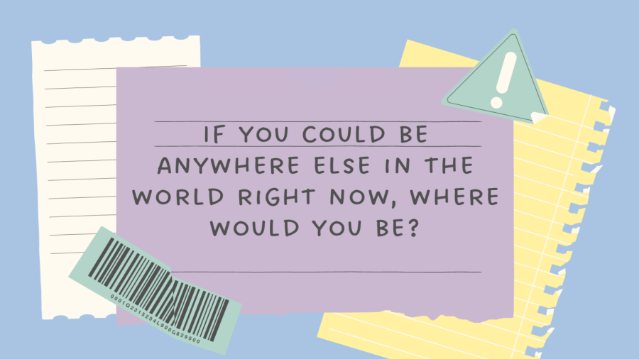 B.O.B.: If you could be anywhere else in the world right now, where would you be?