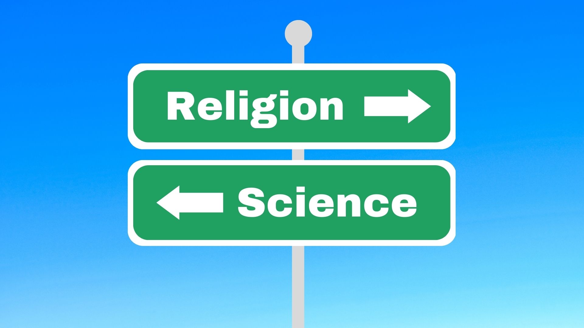 Religion and Science, though opposites, are not necessarily incompatible. Science is based on natural observation, while religion provides answers to personal guidance.