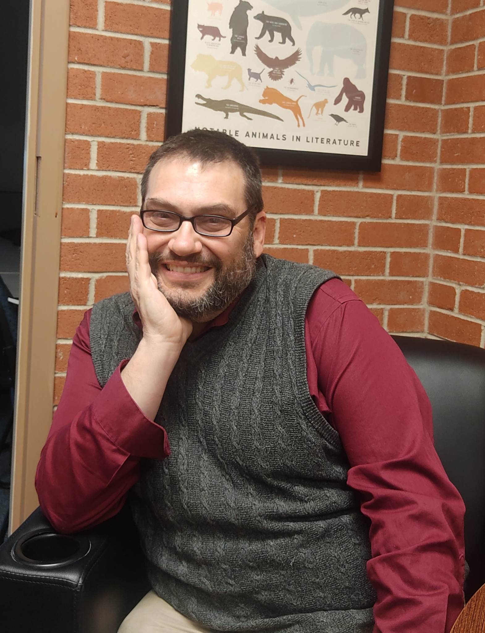 Dennis Etzel Jr., senior lecturer of English, implements innovative educational strategies that help students feel comfortable. He has motivated students to engage with writing and implement their ability to think strategically.