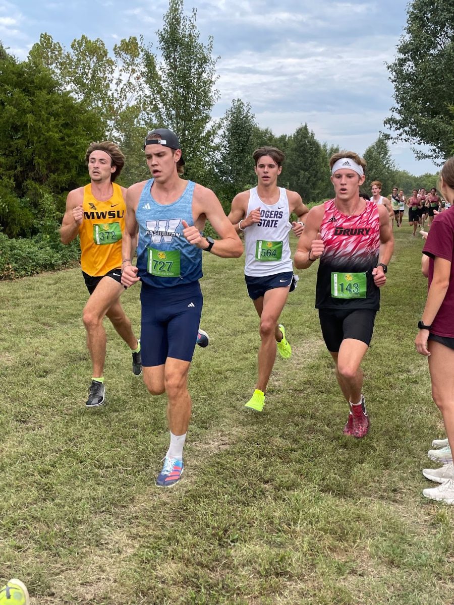Paul Kamp, sophomore runner, competes at the Missouri Southern Stampede. He finished in the 82nd position.
