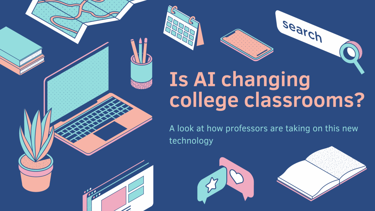 Professors+battle+the+use+of+AI+in+their+classrooms.+Many+educators+decided+to+rethink+their+teaching+methods+due+to+the+popularity+of+AI+programs.+