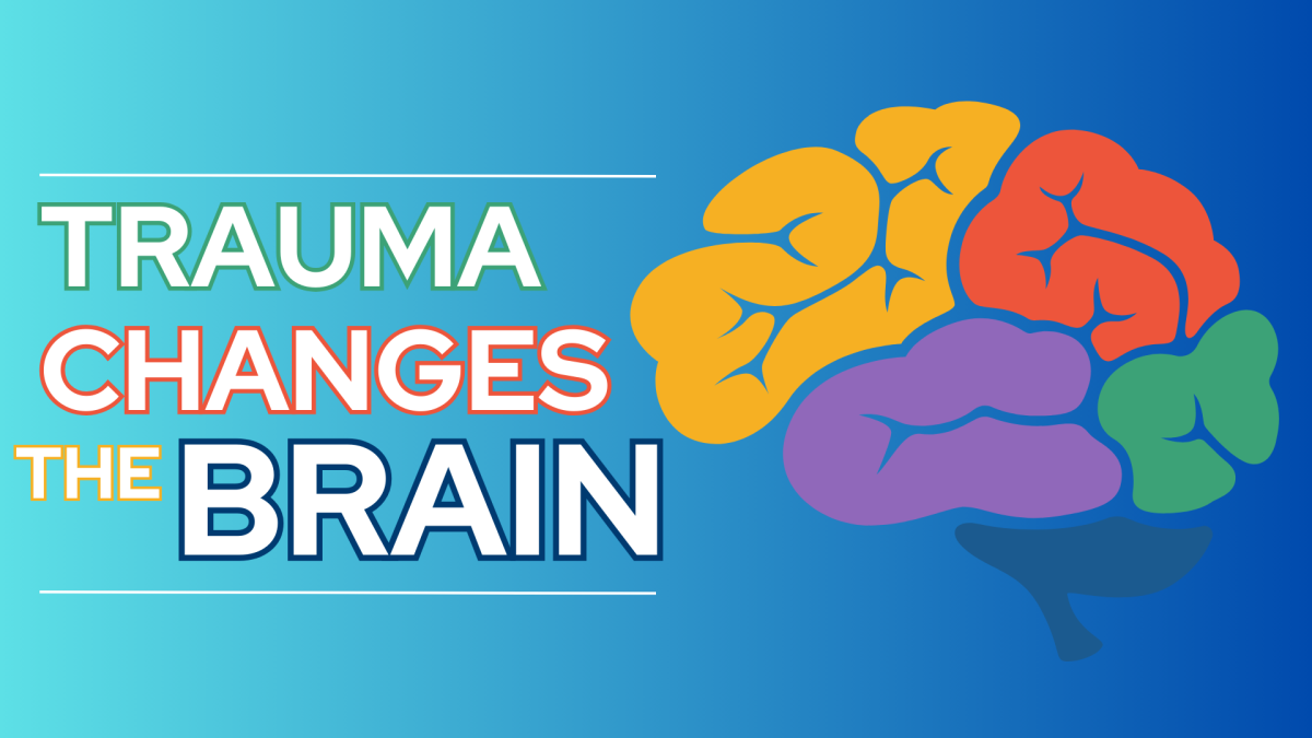 trauma affects the brain graphic Aja Carter
