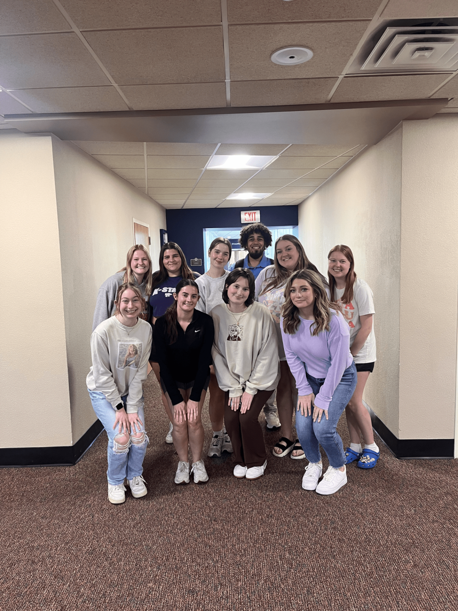 All of the members of the Panhellenic Council pose for a photo, after their Wednesday night meeting. The meeting discussed budgets, future plans and invoices. 