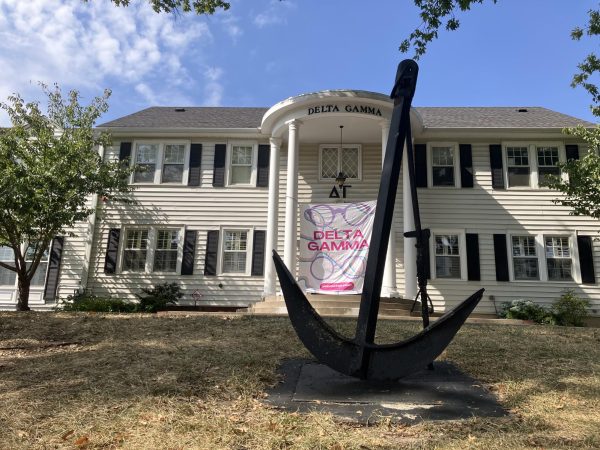 The Delta Gamma Anchor plays a part in Delta Gamma’s traditions and it sits in front of the sorority house to reflect on their spirit. The anchor was donated to them by the Navy many years ago.