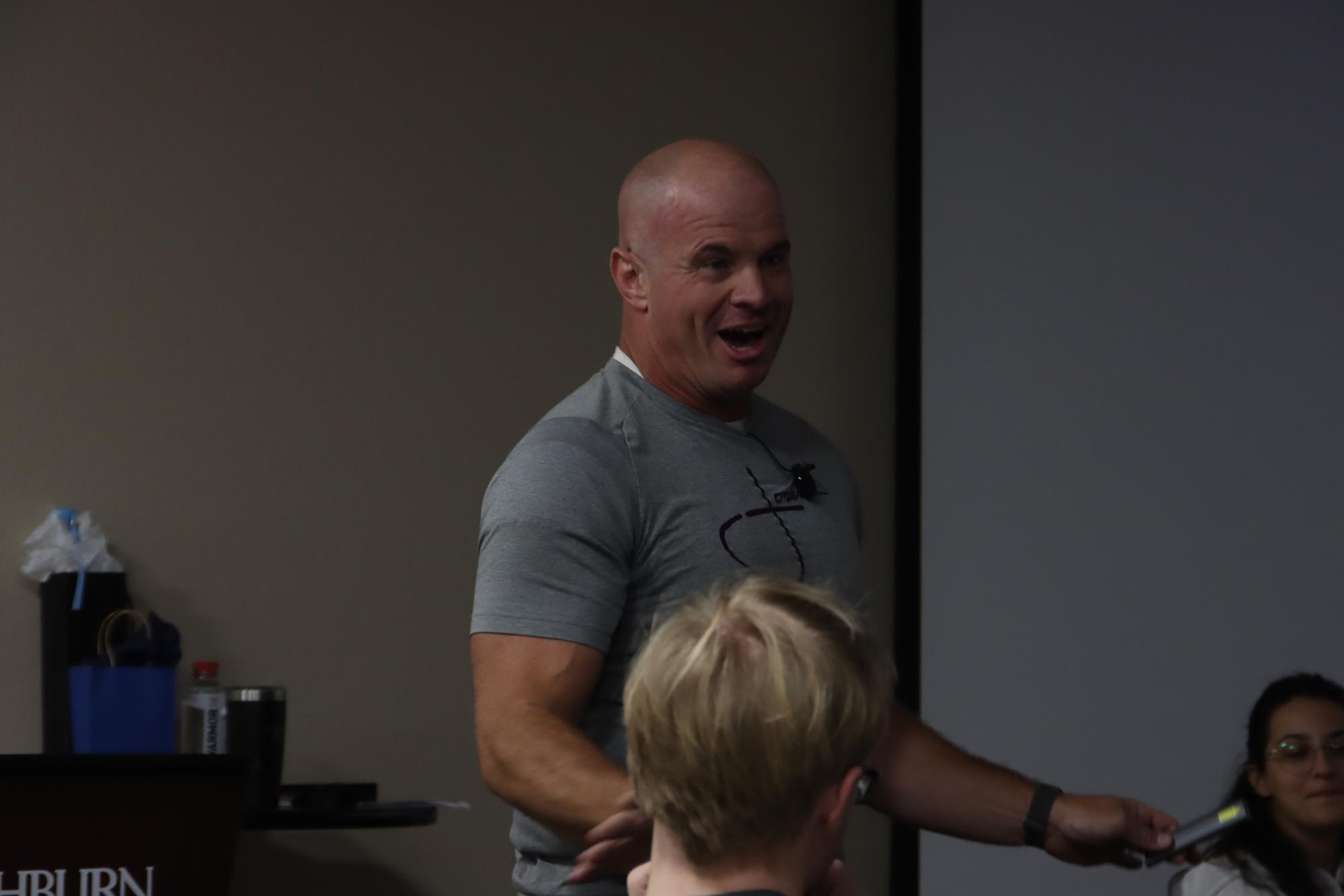An evening of support: Coach Damon Parker and a $1500 scholarship