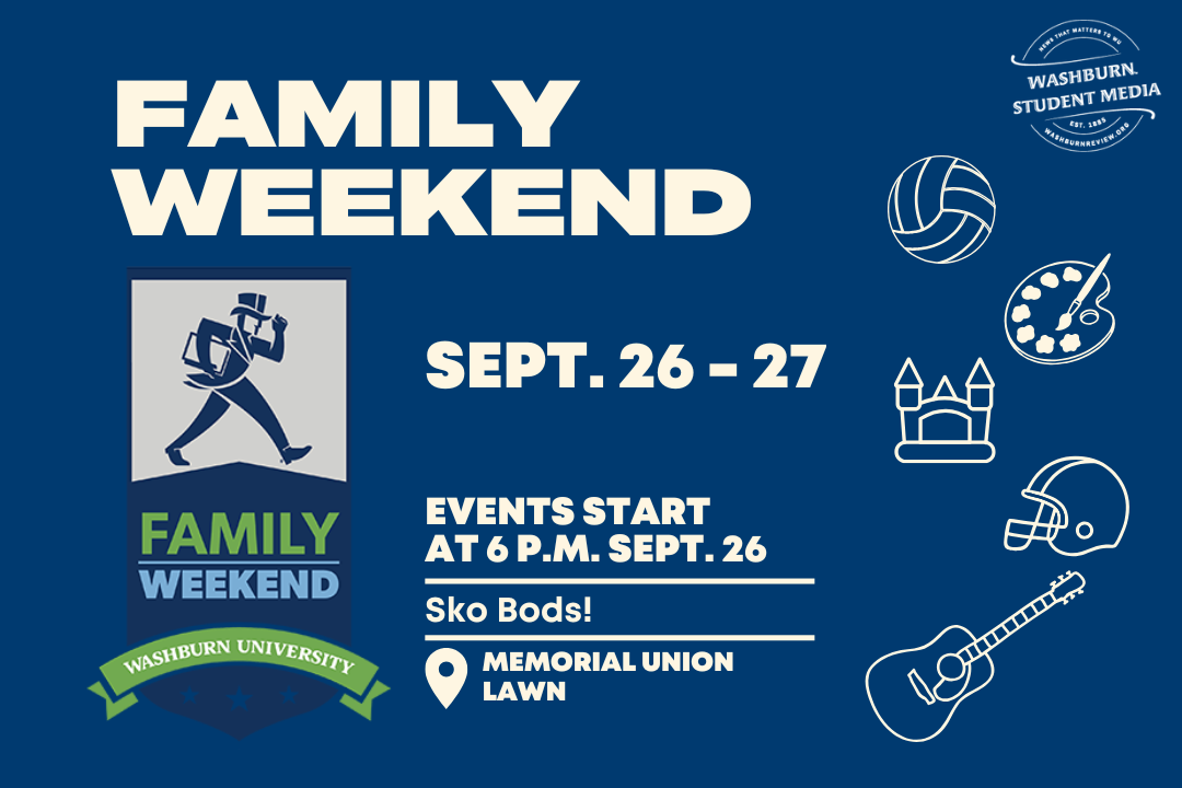 Washburn's annual Family Day Weekend is taking place Sept. 26-27. The event will have activities for the Washburn community to enjoy.