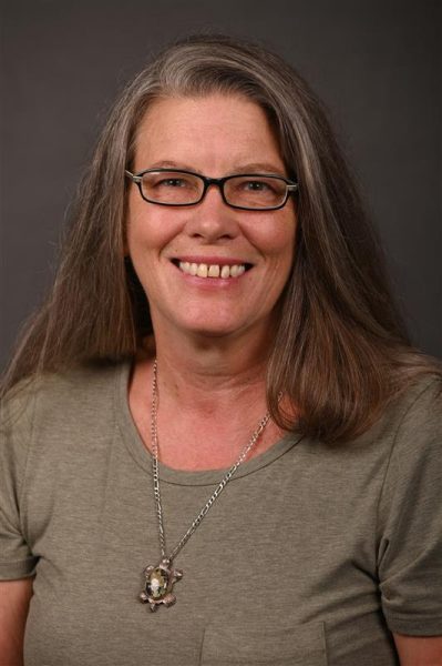 Cynthia Maxwell, English lecturer, encourages students to explore creative strategies when facing challenges in projects. She fostered persistence and problem-solving in her classroom. (Photo credit: Cynthia Maxwell)