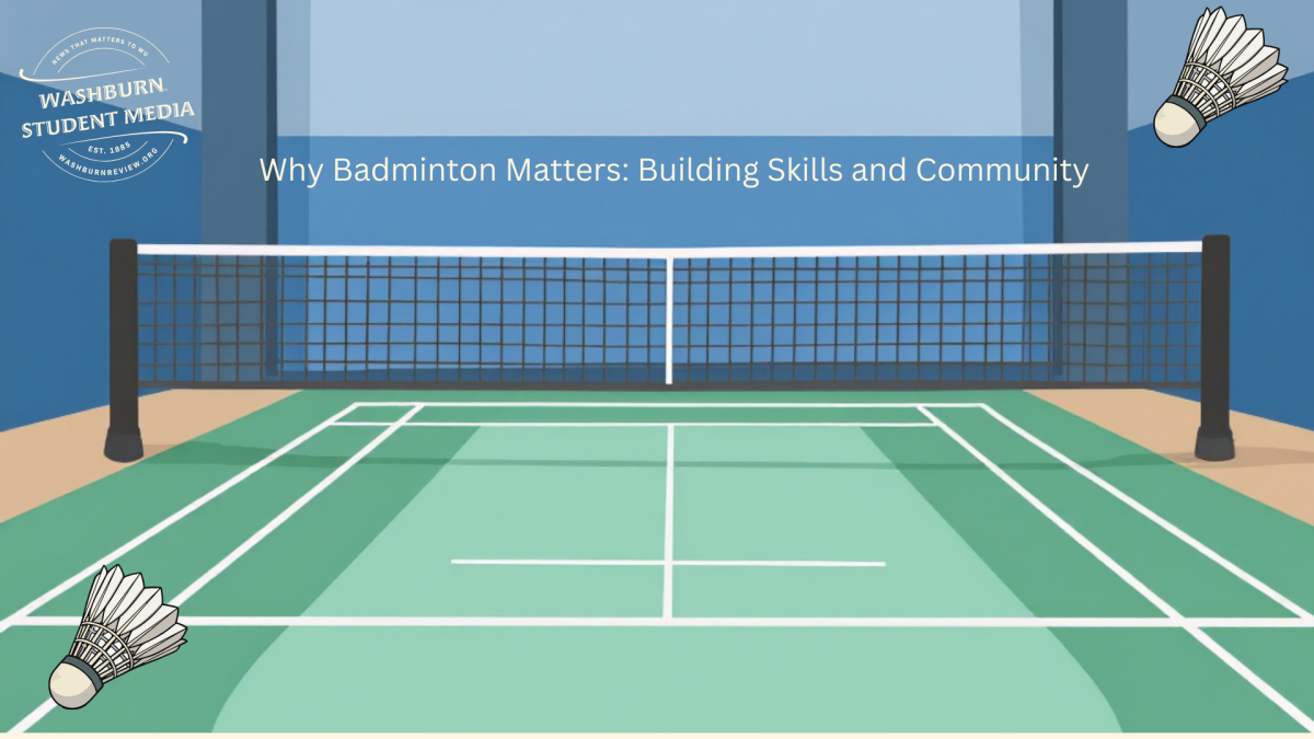 Washburn Student Recreation and Wellness center, currently lacks badminton court lines for single and double badminton games. From 2022 to 2025, only 30 students participated in intramural badminton tournaments at the rec center.
