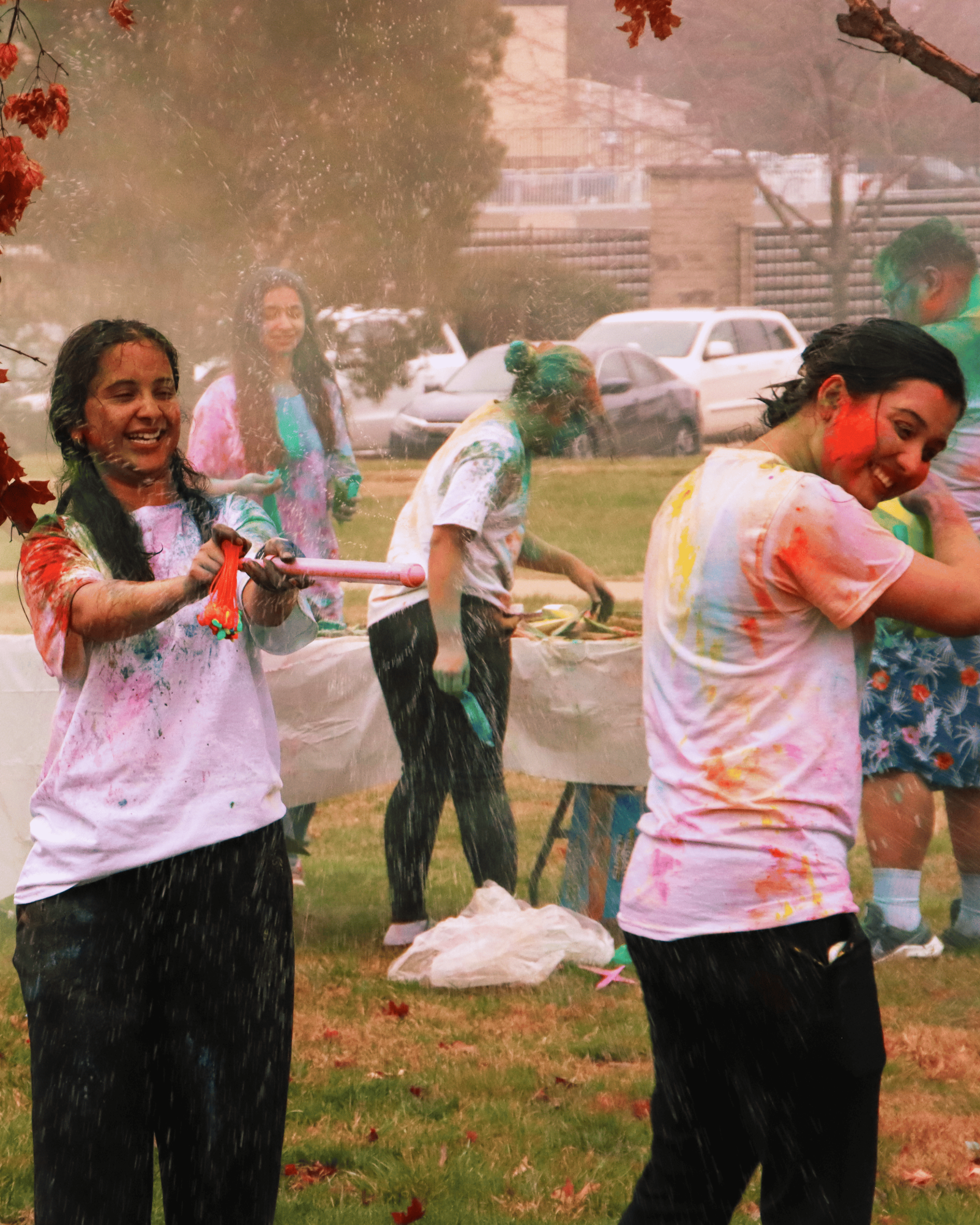 Holi festival fills campus with color and culture