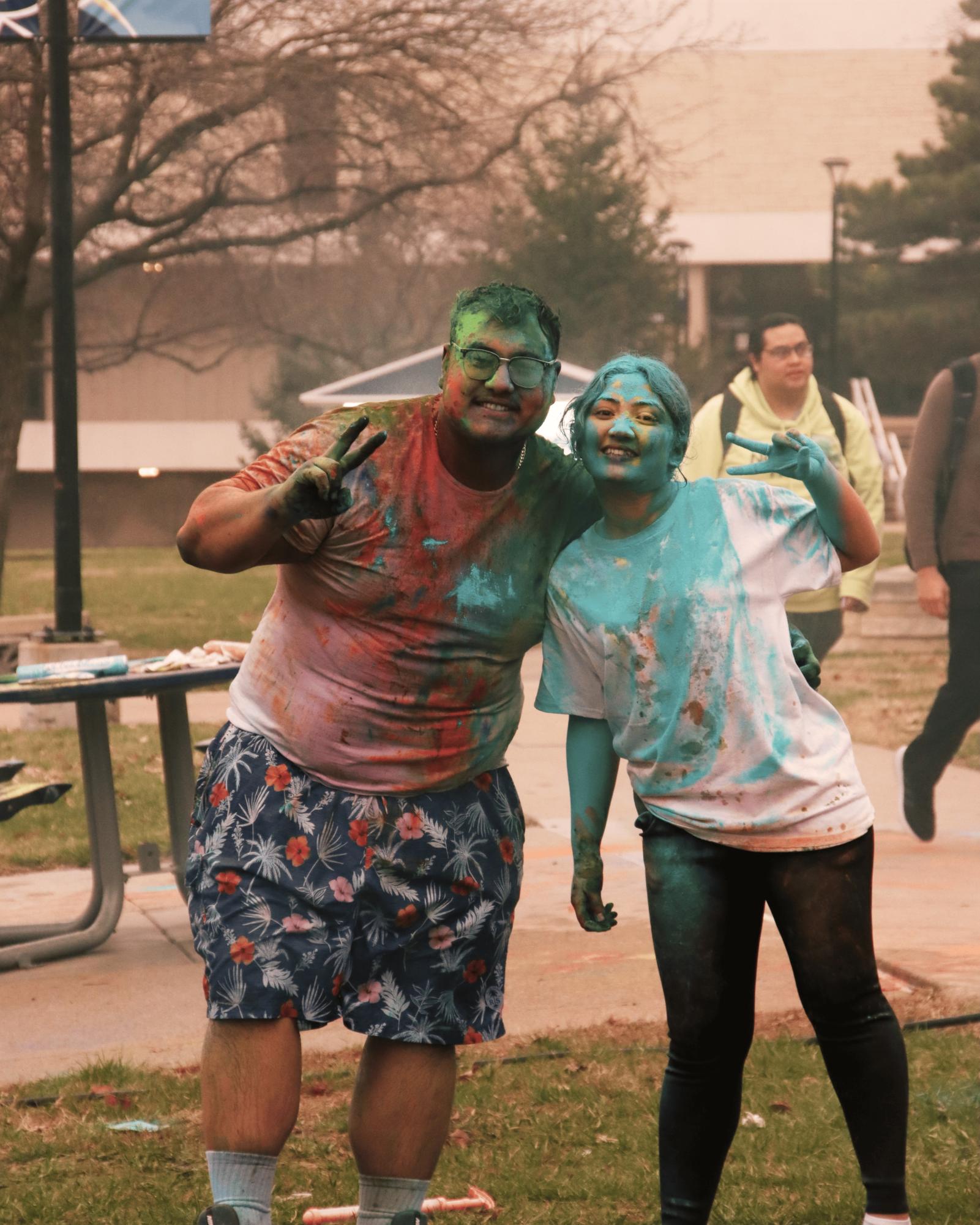 Holi festival fills campus with color and culture