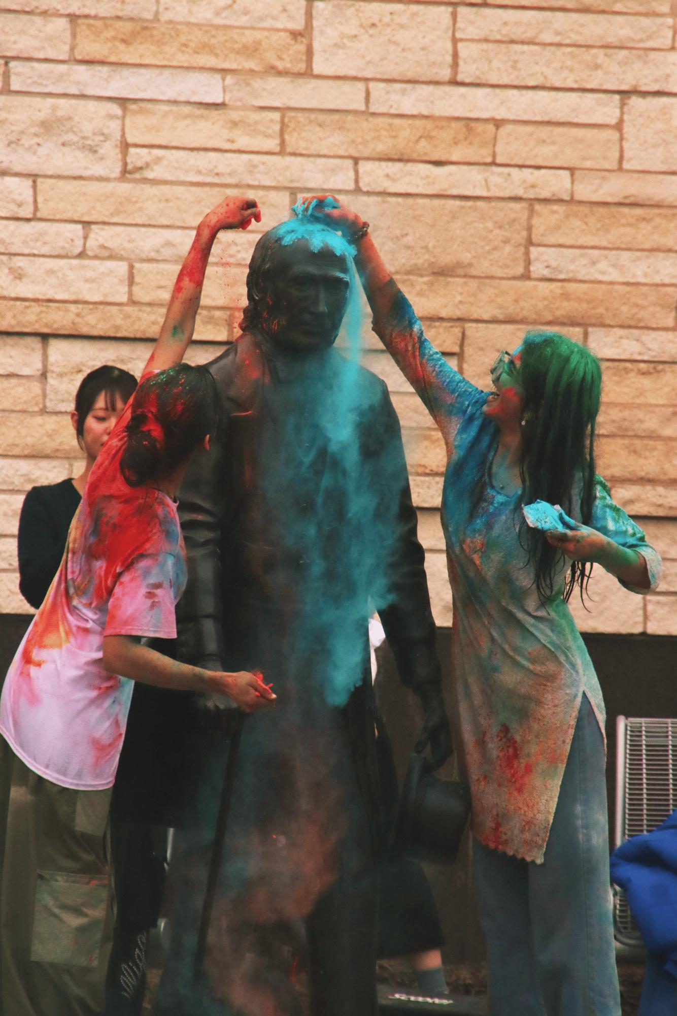 Holi festival fills campus with color and culture