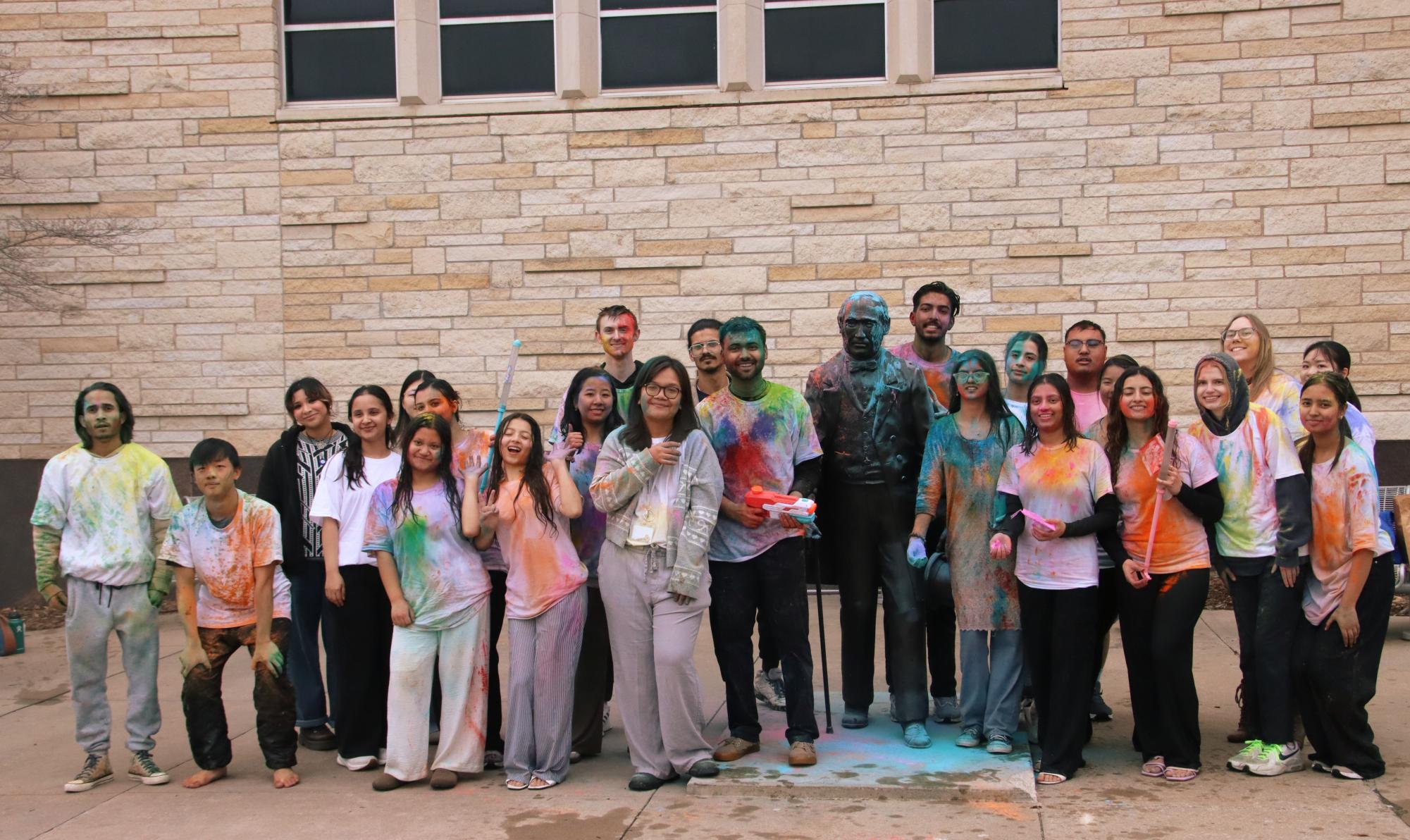 Holi festival fills campus with color and culture