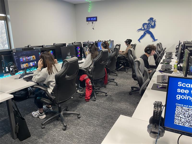 The group of students is preparing for online game matches. They played their specific favorite game.
