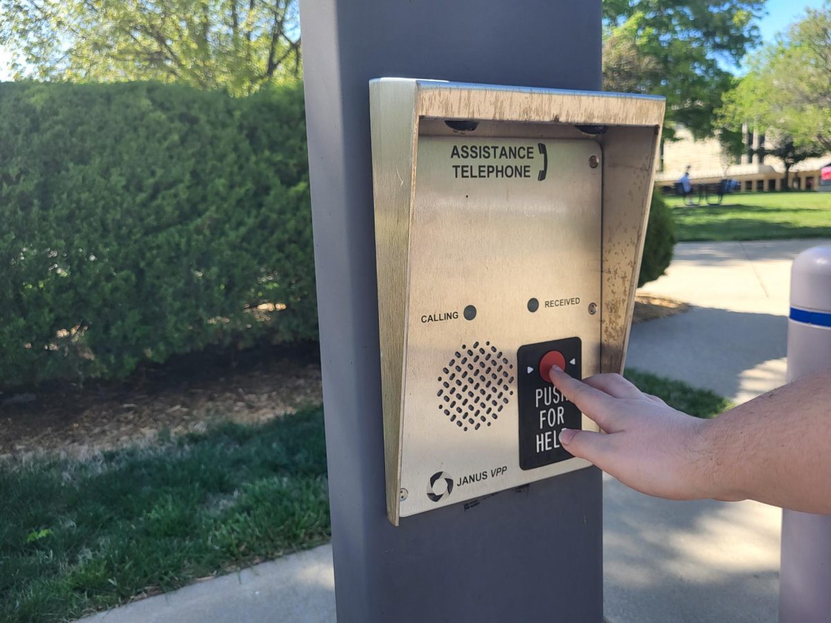 Washburn University has 16 blue light emergency phones across campus. These phones have not been used as often as expected, but are seen as a way to prevent crime.
