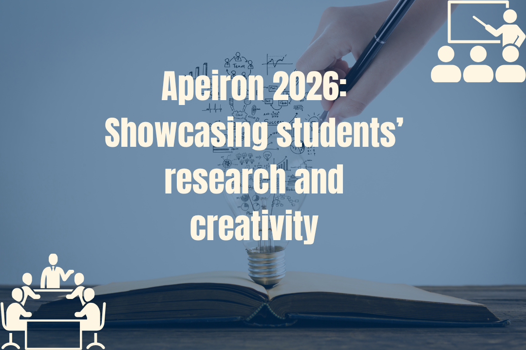 Washburn students prepare to present research, posters and performances at Apeiron.  Students highlighted the results of their research and what they aimed to achieve.