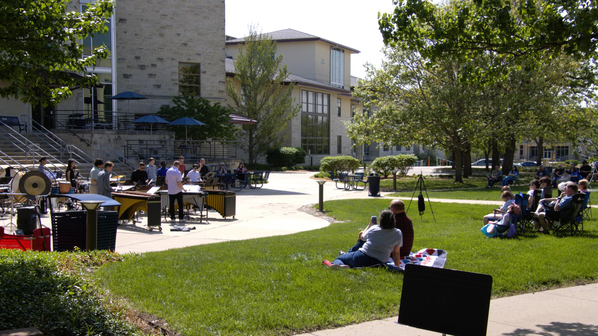 Washburn university hosts annual percussion picnic on memorial union lawn