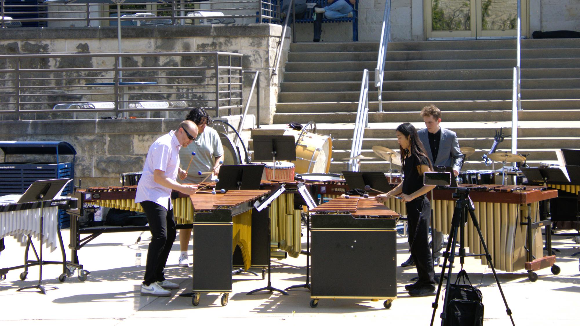 Washburn university hosts annual percussion picnic on memorial union lawn