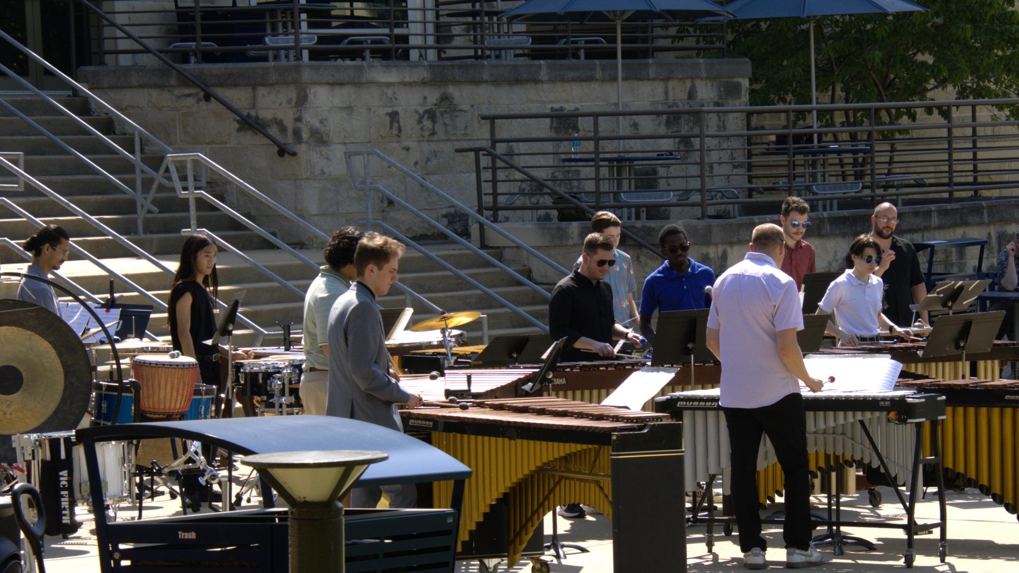 Washburn university hosts annual percussion picnic on memorial union lawn