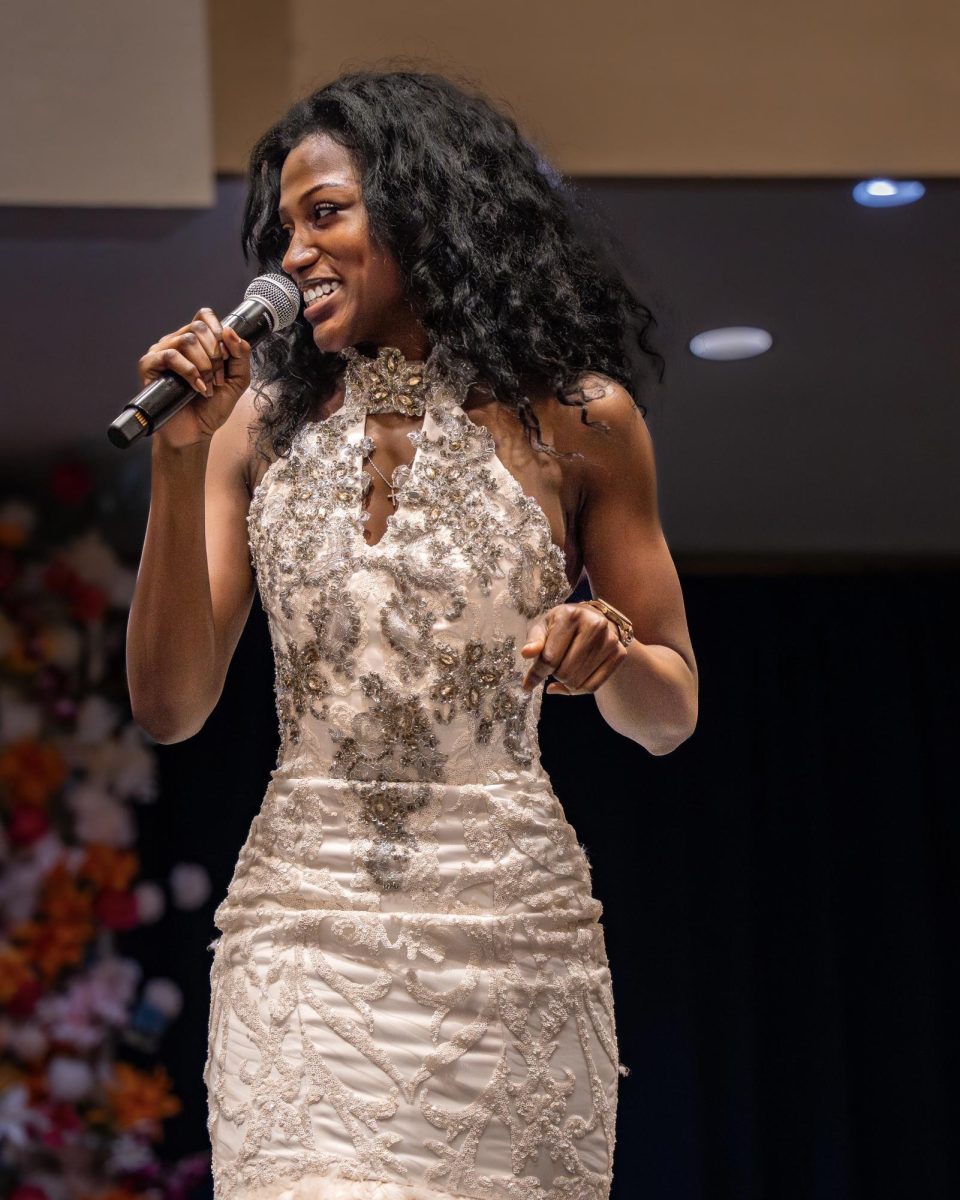 Roni Simeon, senior kinesiology major, hosts a fashion show on April 15. The theme of the event was “Blooming Beyond the Springs,” which represented her graduating this May.
