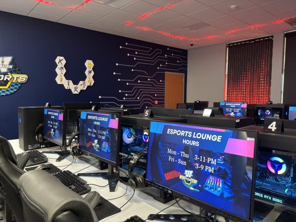 The Washburn eSports lounge features PC setups and gaming consoles with a variety of games. The esports club hosted programs from Tuesdays game nights to competitive tournaments.